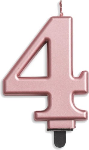 Zahlenkerze #4 - in Rosegold
