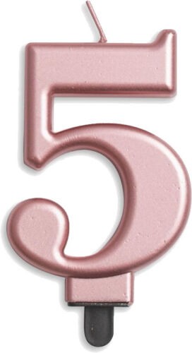 Zahlenkerze #5 - in Rosegold