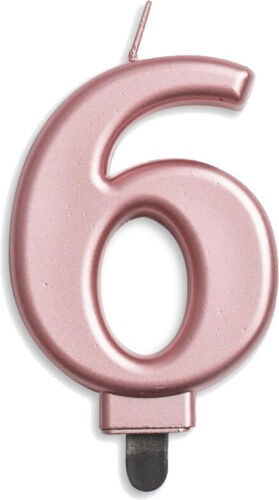 Zahlenkerze #6 - in Rosegold