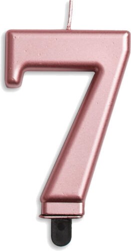 Zahlenkerze #7 - in Rosegold