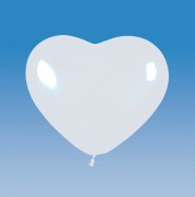 5 weiße Herz Luftballons