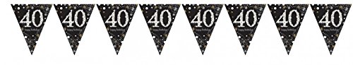 Amscan Wimpelkette '100. Geburtstag', Glitzernd Pink, Ca. 4 M Lang - Perfekt Für Jubiläumsfeiern