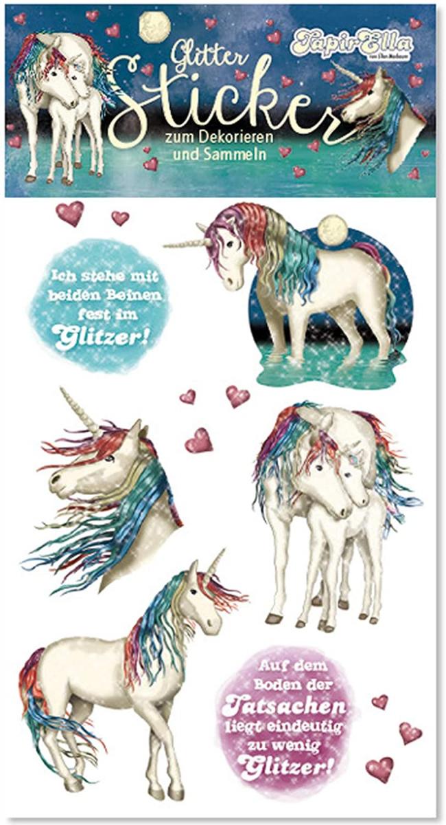 Einhorn Lunabelle Glitter-Sticker