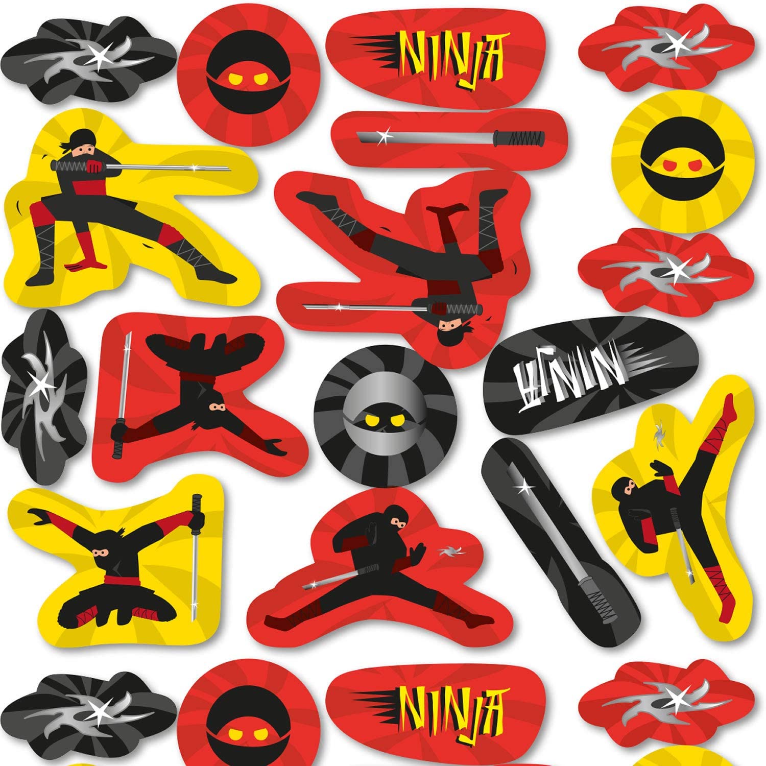 51-teiliges XXL-Konfetti "Ninja"