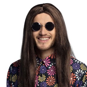 Partybrille Hippie Grau