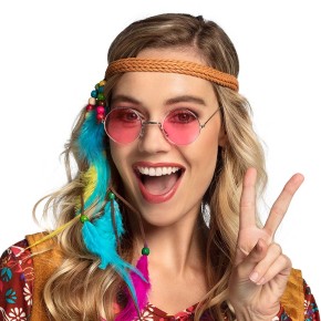 Partybrille Hippie Rosa