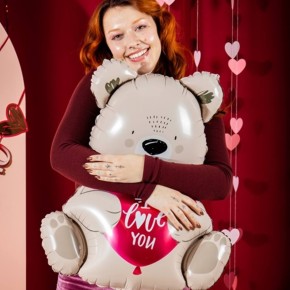 Folienballon Teddy Bär "I Love You"