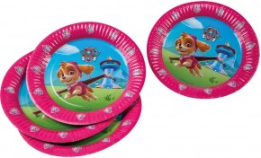 6 Teller Paw Patrol Rosa
