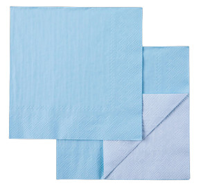 20 Servietten hellblau