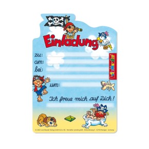 8 Stanzkarten - Einladungen + Umschläge Pit Planke 2