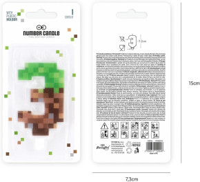 Zahlenkerze #3 - Pixel