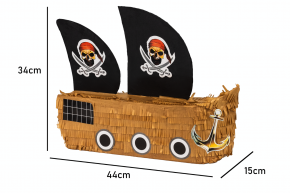 Pinata Piratenschiff mit Zubehör