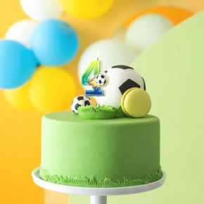 Zahlenkerze #4 - Fußball