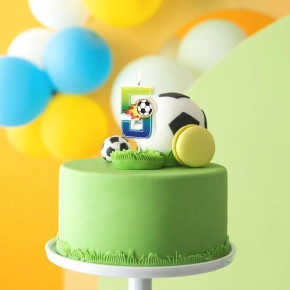 Zahlenkerze #5 - Fußball