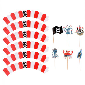Cupcake Deko Set Piraten Party