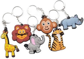 12 Schlüsselanhänger Zootiere