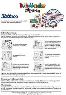 Tattoo-Set "Pirat Pit Planke" - 24 verschiedene Motive