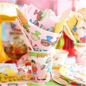 8 Party-Becher Pippi Langstrumpf
