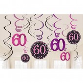 26-teiliges Deko-Set: 60. Geburtstag - Sparkling Pink