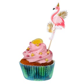 50 Muffin-Förmchen Flamingo