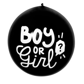 Konfetti-Ballon "Boy or Girl?"- Rosa