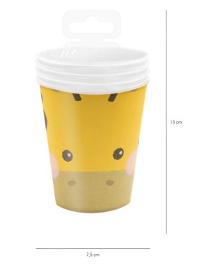 4 Party-Becher Wilde Tiere