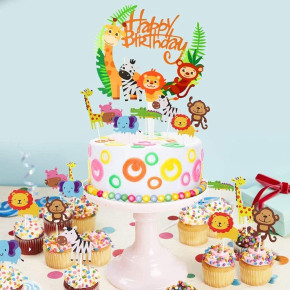Cake-Topper Wilde Tiere