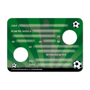 8 Einladungskarten Fußball