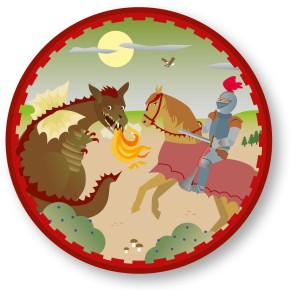 Tortenaufleger - Ritter und Drache