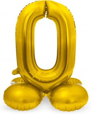 Stehende Folienballons in Gold - Zahl 50