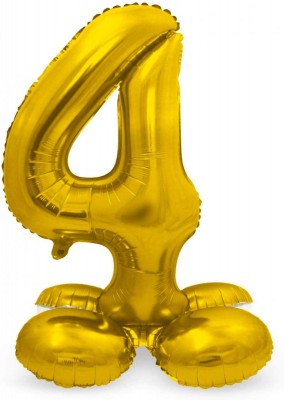 Stehende Folienballons in Gold - Zahl 40