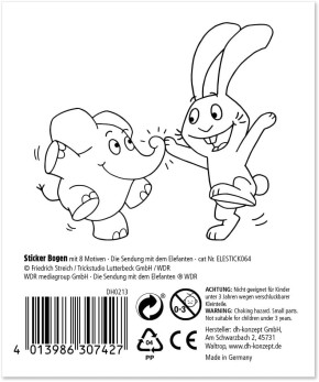 1 Sticker-Bogen Die Sendung mit dem Elefanten