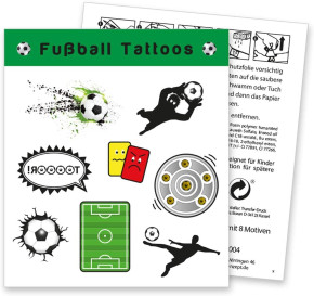 4x Tattoo-Bogen Fußball
