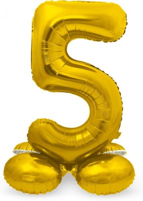 Stehende Folienballons in Gold - Zahl 50