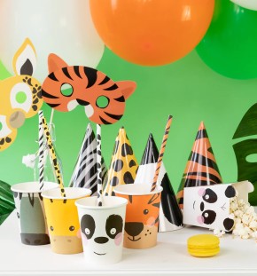 4 Party-Becher Wilde Tiere