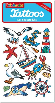 60-teiliges Tattoo-Set Ozean