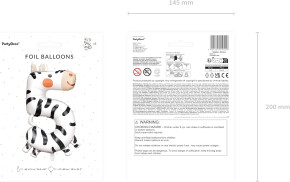XXL Folienballon Zahl 5 - Zebra