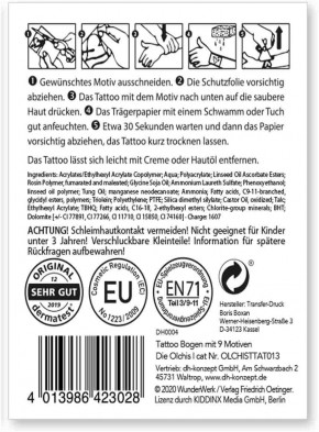 1 Tattoo-Bogen Die Olchis