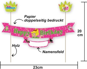 Tortenbanner - Bibi Blocksberg