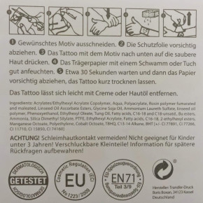 4x Tattoo-Bogen Fußball