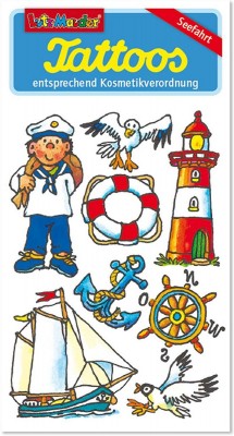 60-teiliges Tattoo-Set Ozean