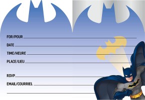 8 Einladungen Batman