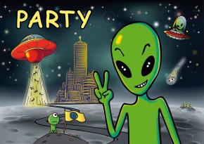 92-teiliges Party-Set: Alien