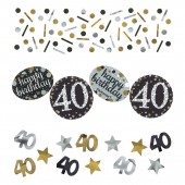 Deko-Set: 40. Geburtstag - Sparkling Celebration