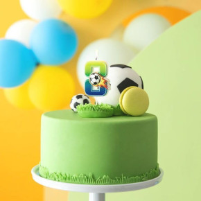 Zahlenkerze #8 - Fußball
