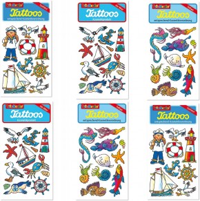 60-teiliges Tattoo-Set Ozean