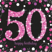 Deko-Set: 50. Geburtstag - Sparkling Pink