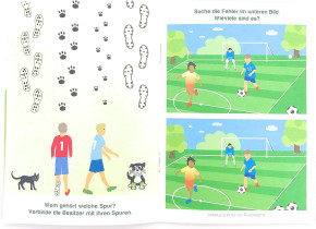 4x Mal- und Rätselheft Fußball