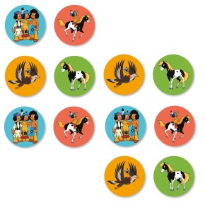 12 Muffinaufleger - Indianer Yakari