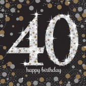 Deko-Set: 40. Geburtstag - Sparkling Celebration